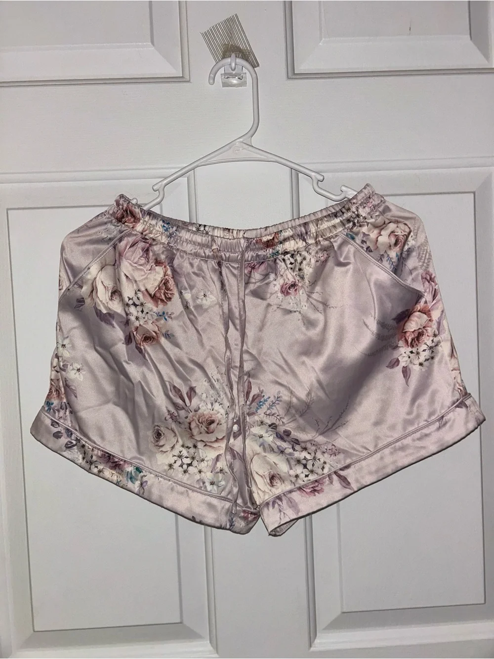 Matching Pajama Set Floral Satin Pajama Top